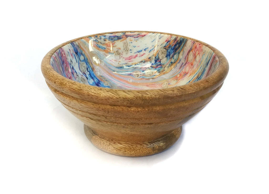 Floral Mango Wood Bowl