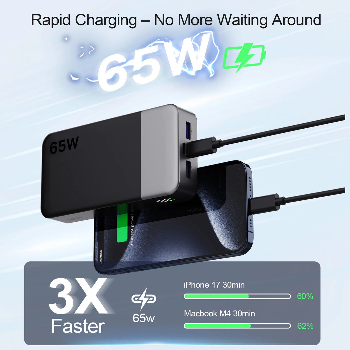 20,000mAh Fast-Charge Power Bank