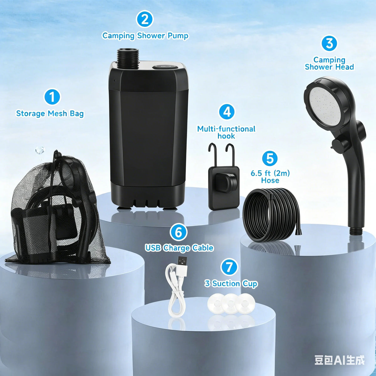 Rechargeable Portable Shower