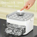 Cube Ice Maker with Easy Press Cap Large Capacity Double-layer Household Ice Storage Ice Box Food-grade Reusable