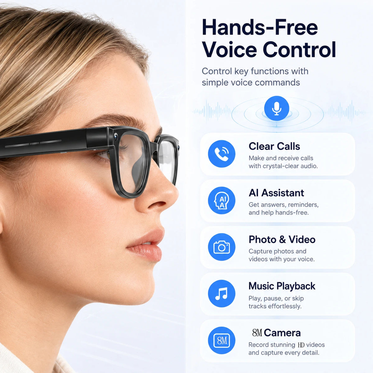 4K AI Smart Glasses